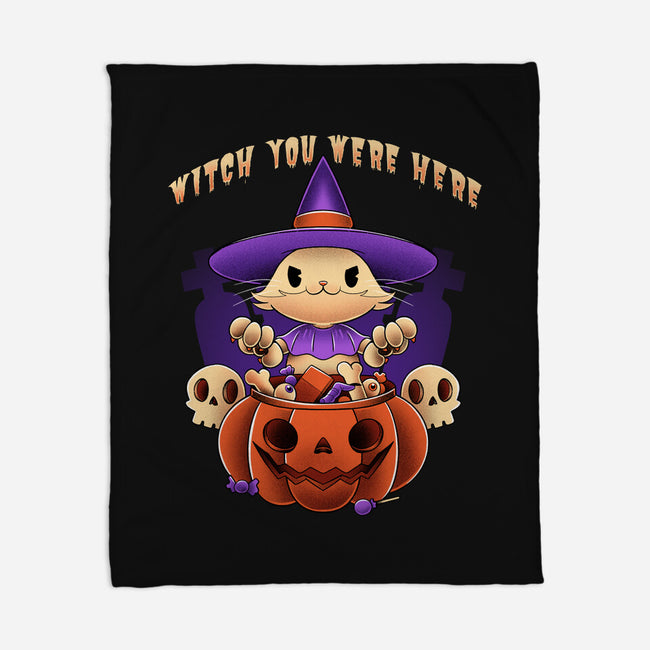 Witch You Were Here-none fleece blanket-ManuelTurchiDesign