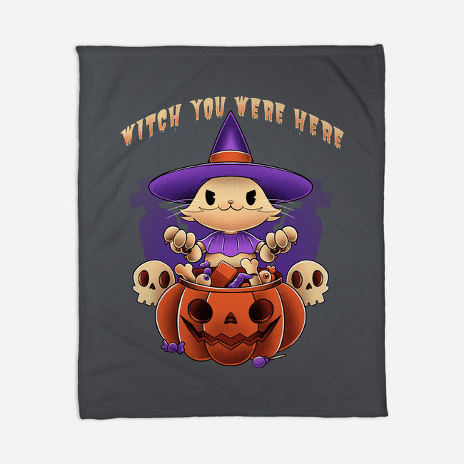 Witch You Were Here-none fleece blanket-ManuelTurchiDesign