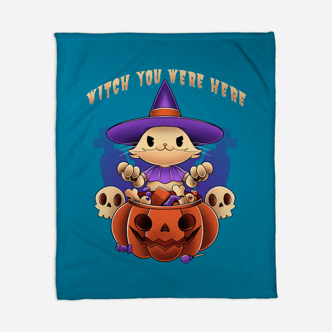 Witch You Were Here-none fleece blanket-ManuelTurchiDesign