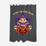 Witch You Were Here-none polyester shower curtain-ManuelTurchiDesign