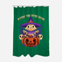 Witch You Were Here-none polyester shower curtain-ManuelTurchiDesign