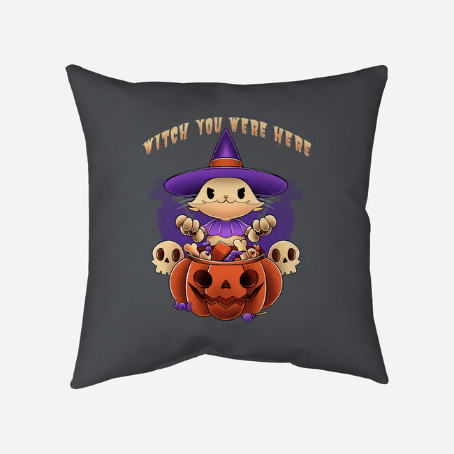 Witch You Were Here-none removable cover throw pillow-ManuelTurchiDesign