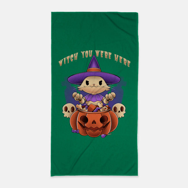 Witch You Were Here-none beach towel-ManuelTurchiDesign