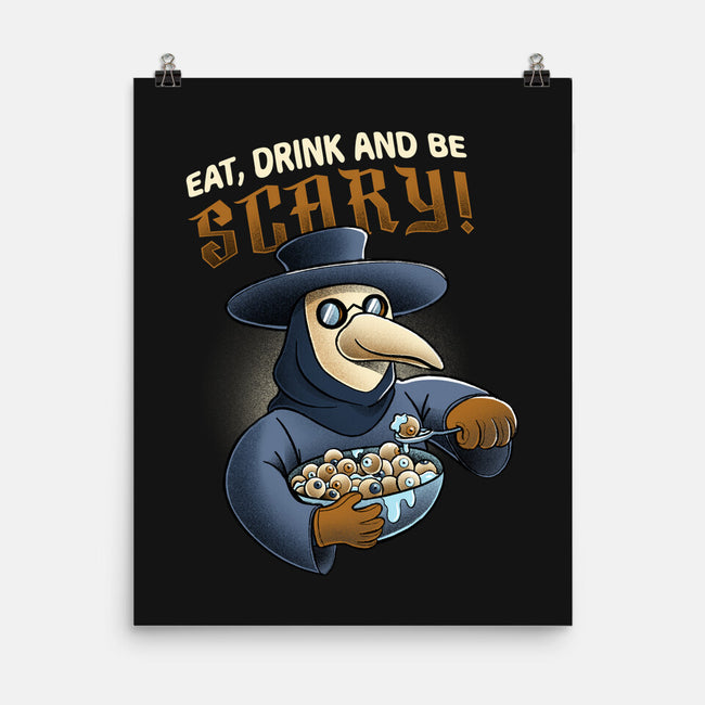 Eat Drink And Be Scary-none matte poster-ManuelTurchiDesign