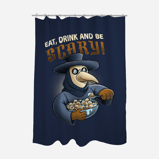 Eat Drink And Be Scary-none polyester shower curtain-ManuelTurchiDesign