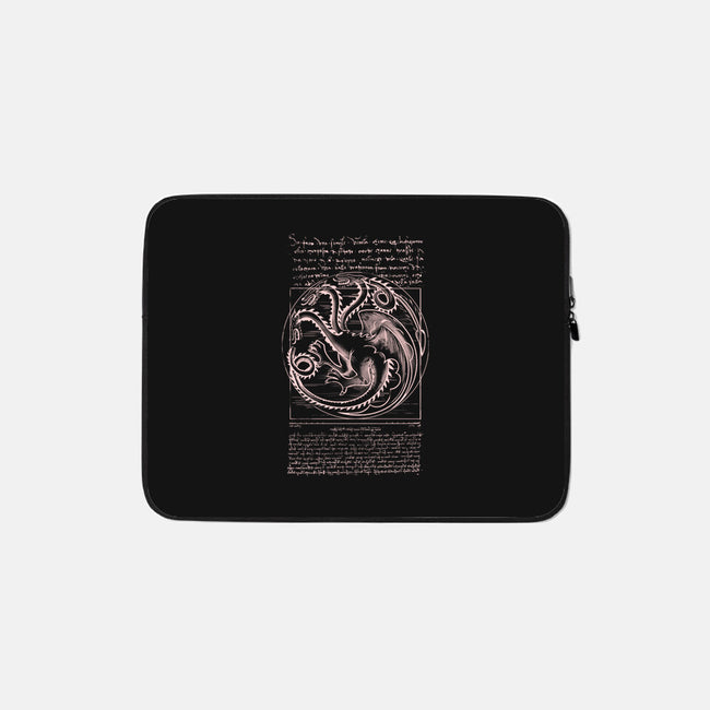 Vitruvia Dragon-none zippered laptop sleeve-fanfabio