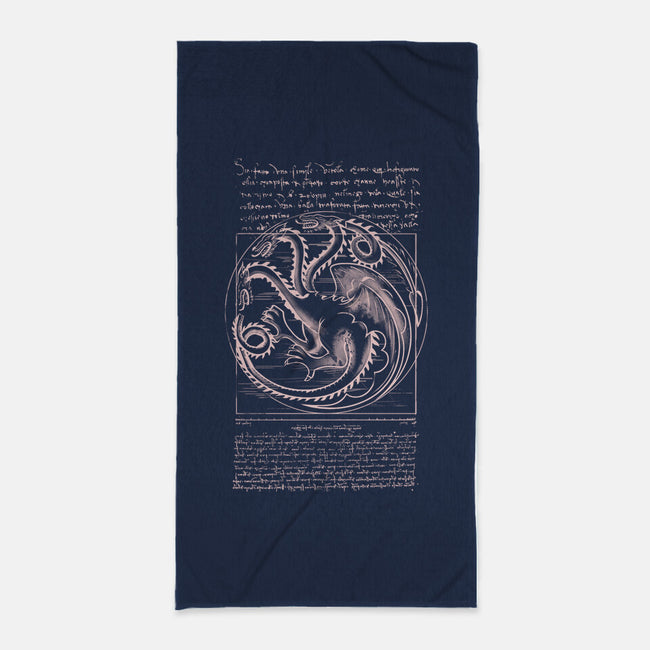 Vitruvia Dragon-none beach towel-fanfabio