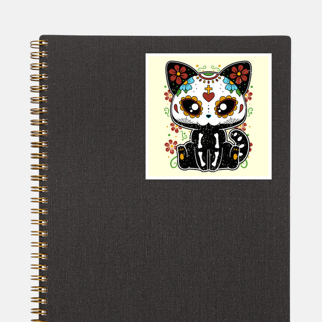 Dia De Los Gatos Muertos-none glossy sticker-retrodivision