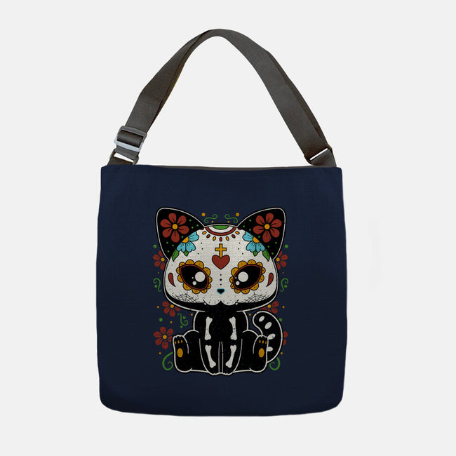 Dia De Los Gatos Muertos-none adjustable tote bag-retrodivision