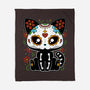 Dia De Los Gatos Muertos-none fleece blanket-retrodivision