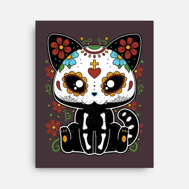 Dia De Los Gatos Muertos-none stretched canvas-retrodivision