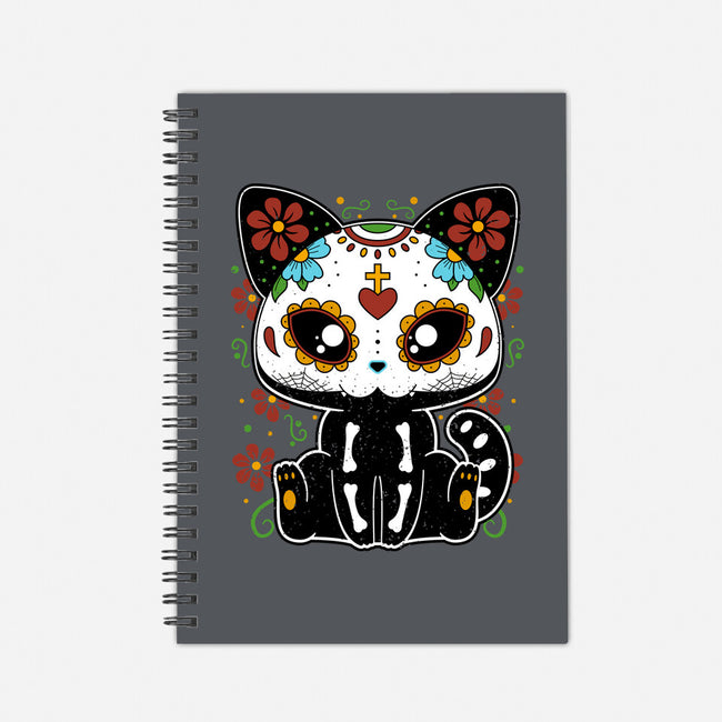 Dia De Los Gatos Muertos-none dot grid notebook-retrodivision