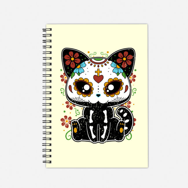 Dia De Los Gatos Muertos-none dot grid notebook-retrodivision