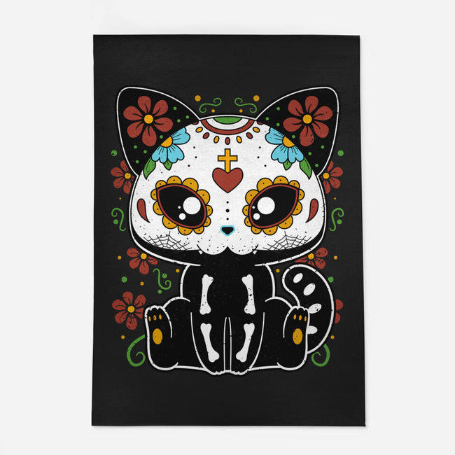 Dia De Los Gatos Muertos-none indoor rug-retrodivision