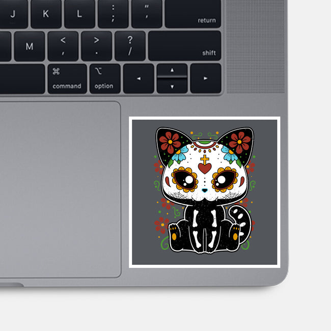 Dia De Los Gatos Muertos-none glossy sticker-retrodivision