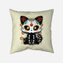 Dia De Los Gatos Muertos-none removable cover w insert throw pillow-retrodivision