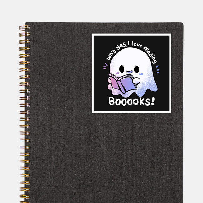 I Love Reading Booooks-none glossy sticker-TechraNova