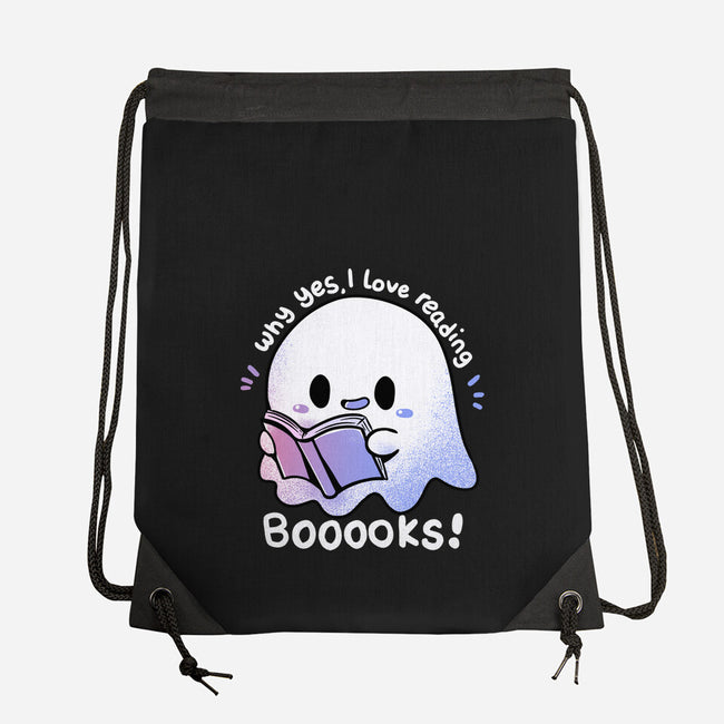 I Love Reading Booooks-none drawstring bag-TechraNova