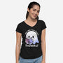I Love Reading Booooks-womens v-neck tee-TechraNova