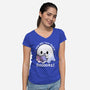 I Love Reading Booooks-womens v-neck tee-TechraNova