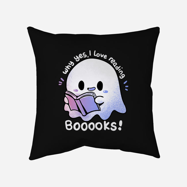 I Love Reading Booooks-none removable cover w insert throw pillow-TechraNova