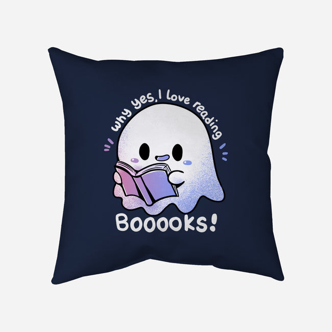 I Love Reading Booooks-none removable cover w insert throw pillow-TechraNova