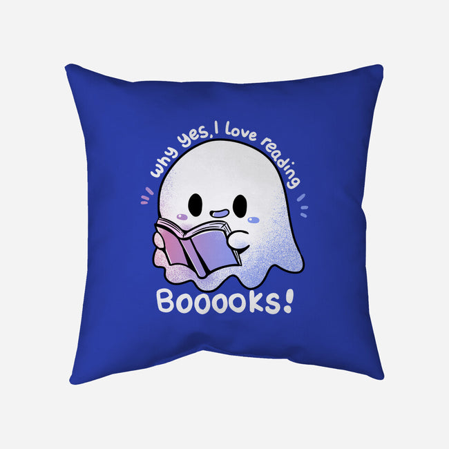 I Love Reading Booooks-none removable cover w insert throw pillow-TechraNova