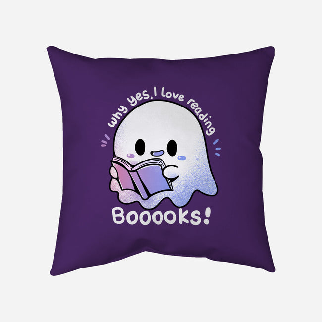 I Love Reading Booooks-none removable cover throw pillow-TechraNova