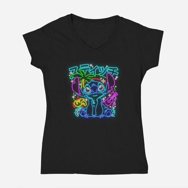 Experiment 626 Neon-womens v-neck tee-Diegobadutees