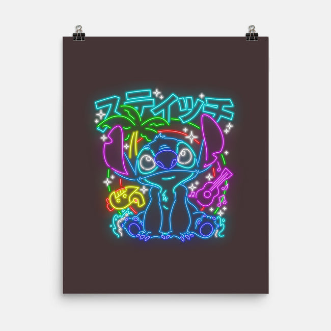 Experiment 626 Neon-none matte poster-Diegobadutees