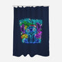 Experiment 626 Neon-none polyester shower curtain-Diegobadutees