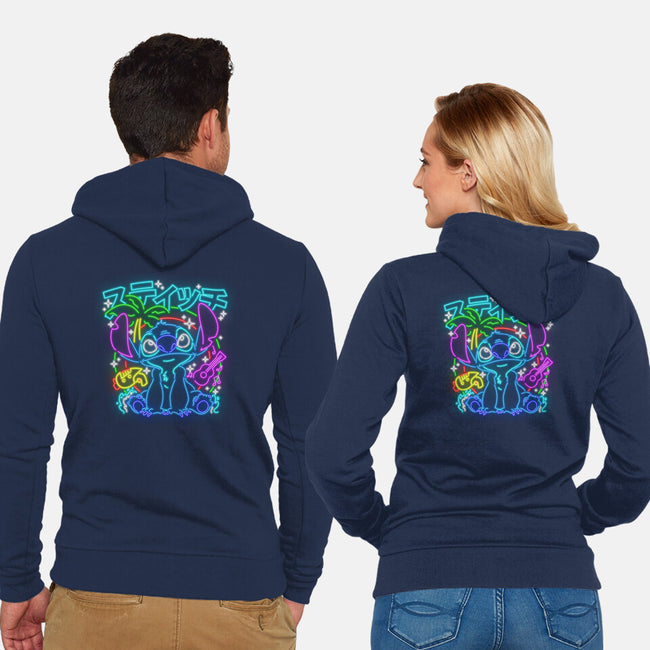 Experiment 626 Neon-unisex zip-up sweatshirt-Diegobadutees