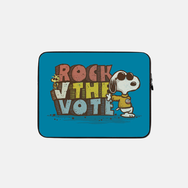 Rock the Vote-none zippered laptop sleeve-kg07