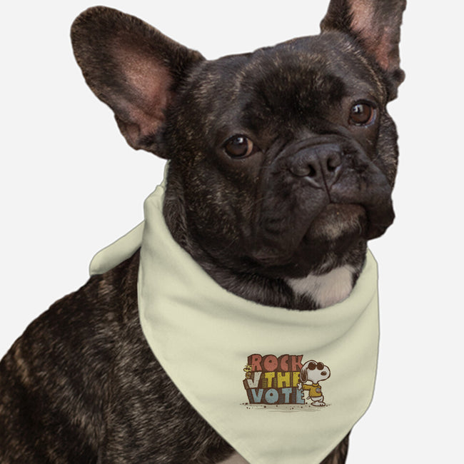 Rock the Vote-dog bandana pet collar-kg07