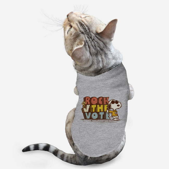 Rock the Vote-cat basic pet tank-kg07