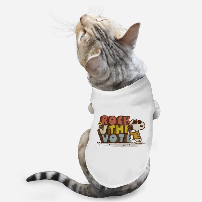 Rock the Vote-cat basic pet tank-kg07