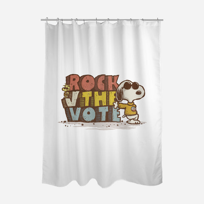 Rock the Vote-none polyester shower curtain-kg07