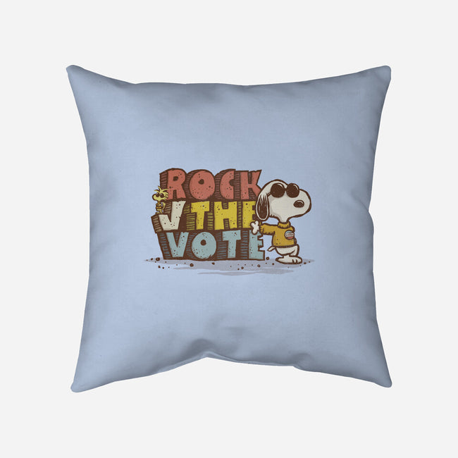 Rock the Vote-none non-removable cover w insert throw pillow-kg07