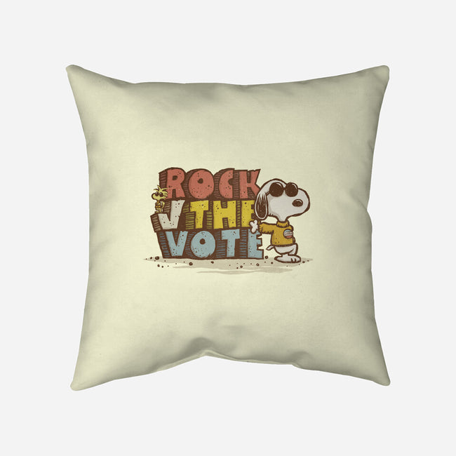 Rock the Vote-none removable cover w insert throw pillow-kg07