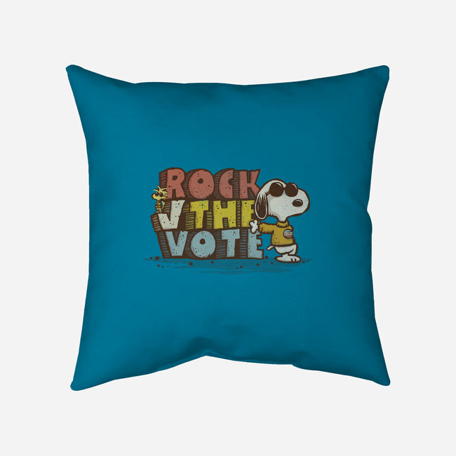 Rock the Vote-none removable cover w insert throw pillow-kg07