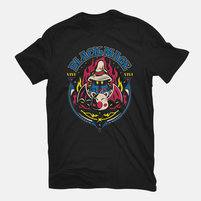 Black Mage And Kupo-youth basic tee-Logozaste