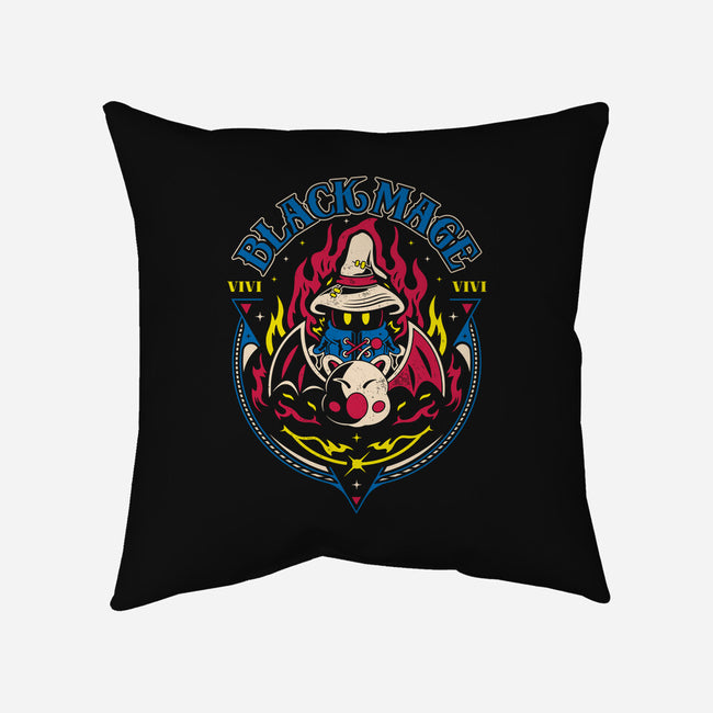 Black Mage And Kupo-none removable cover w insert throw pillow-Logozaste