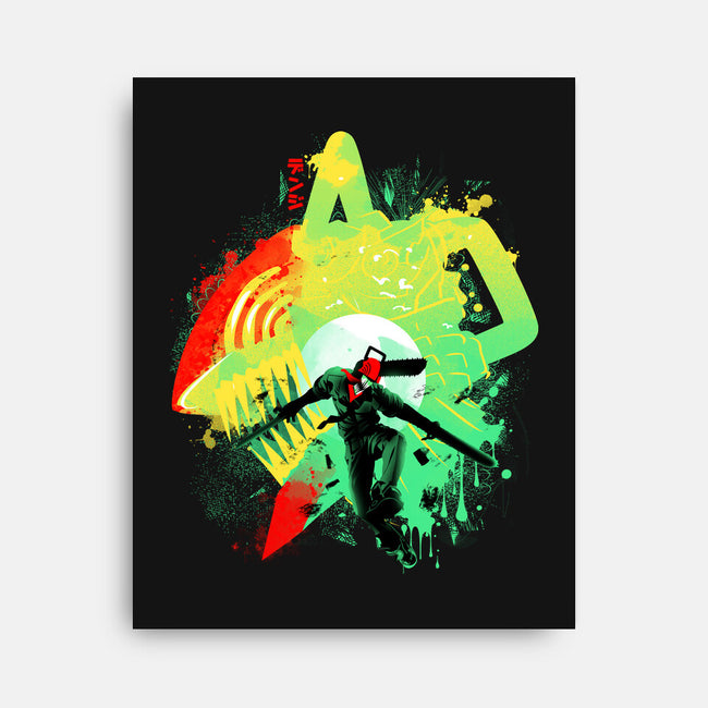 Chainsaw Rage-none stretched canvas-IKILO
