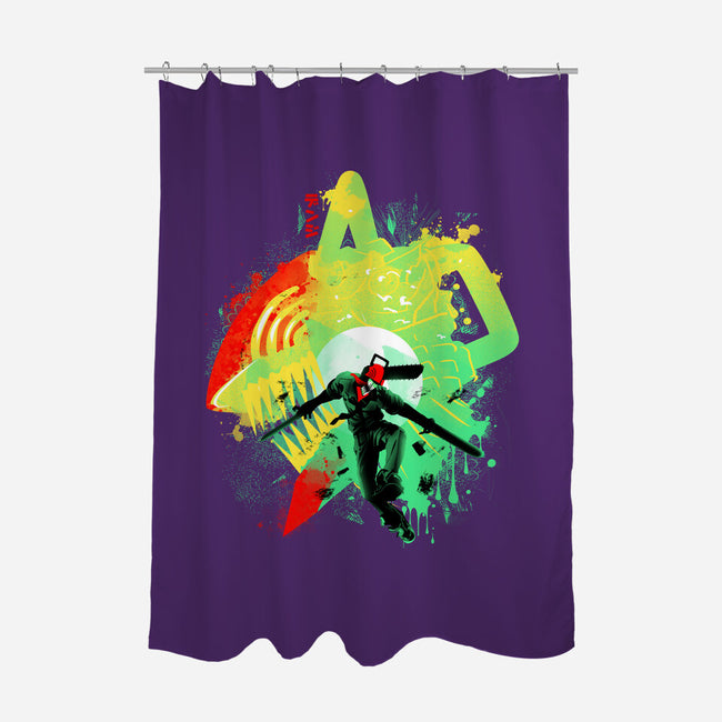 Chainsaw Rage-none polyester shower curtain-IKILO