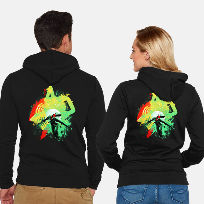 Chainsaw Rage-unisex zip-up sweatshirt-IKILO