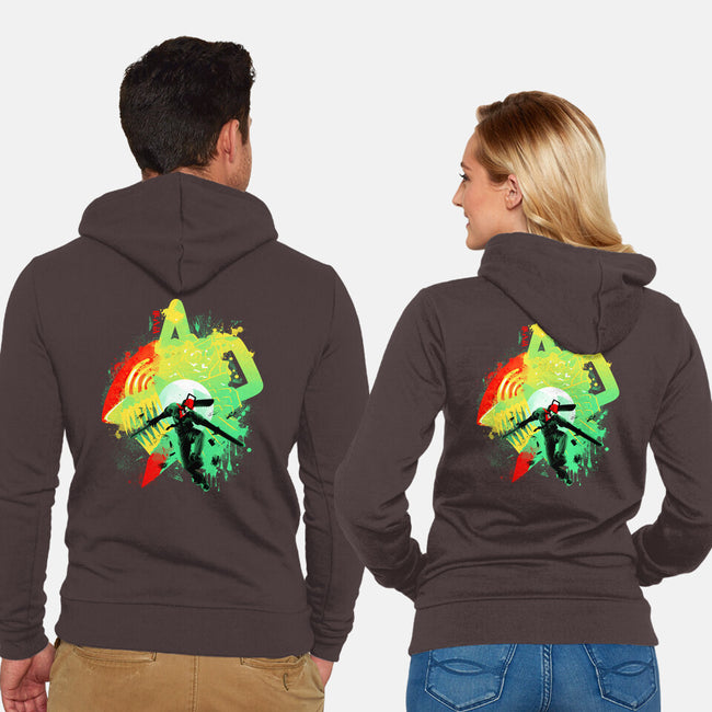 Chainsaw Rage-unisex zip-up sweatshirt-IKILO