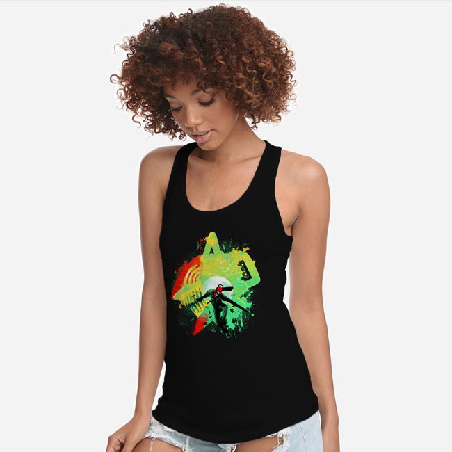 Chainsaw Rage-womens racerback tank-IKILO