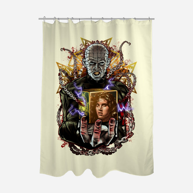 Death Cube-none polyester shower curtain-Conjura Geek