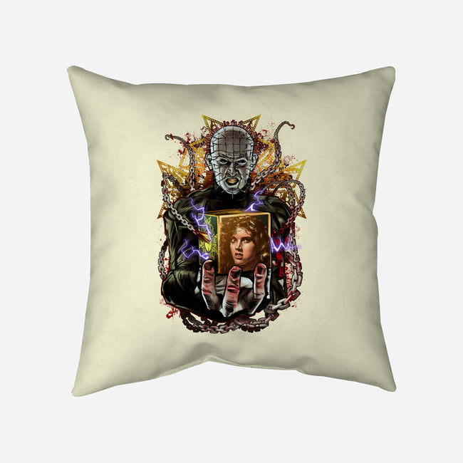 Death Cube-none removable cover w insert throw pillow-Conjura Geek