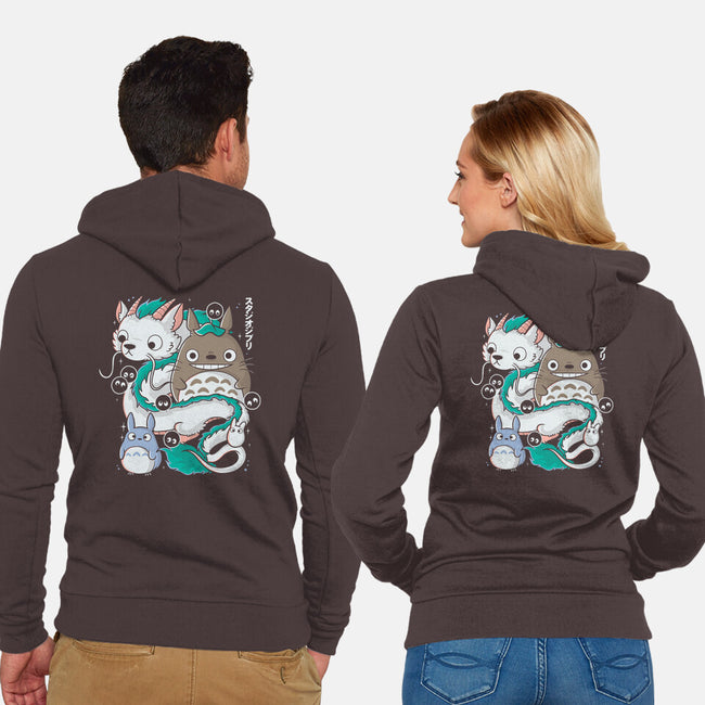Magical Beings-unisex zip-up sweatshirt-Douglasstencil